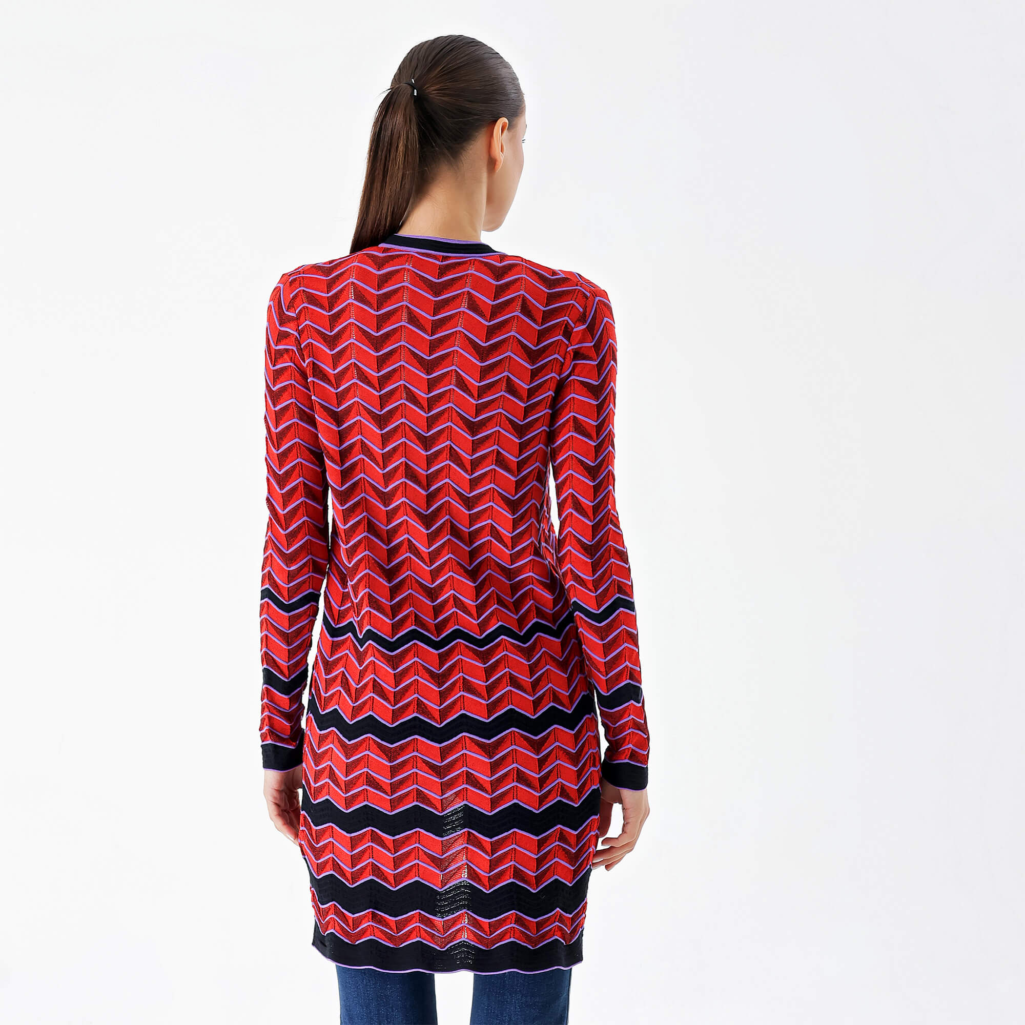 Missoni - Red&Purple&Black Zigzag Cardigan